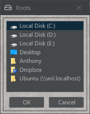 Choose Disk screenshot