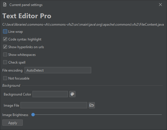 Settings text editor pro screenshot